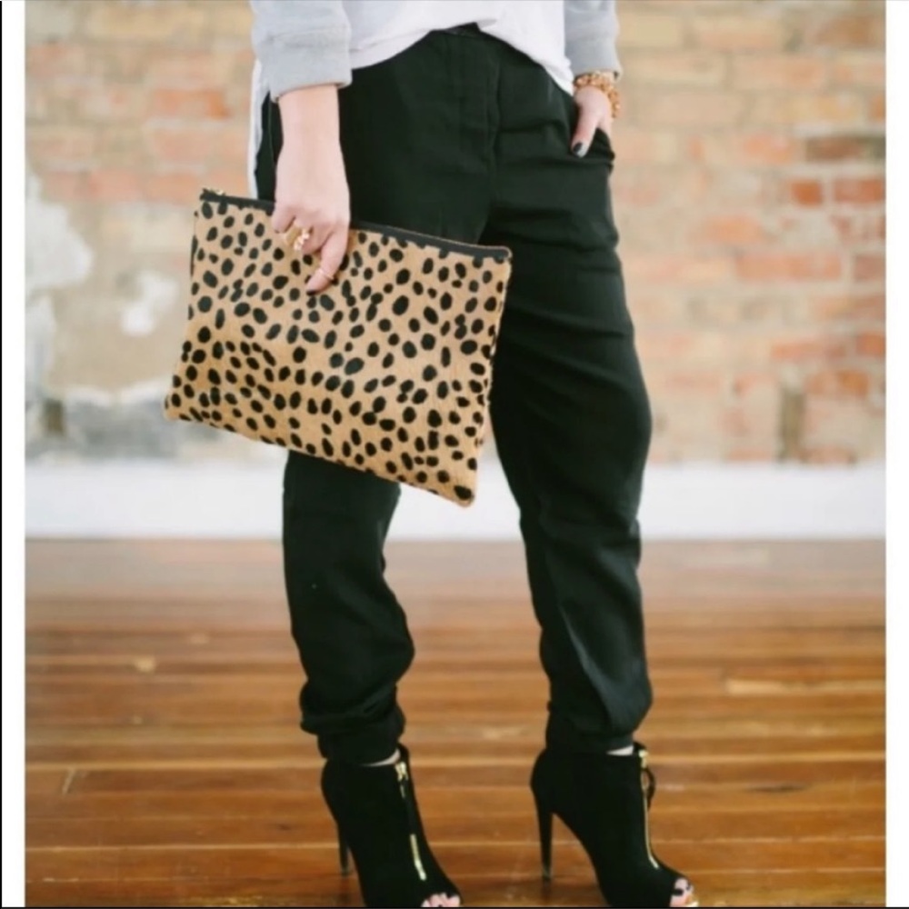 ♠️Kate Spade♠️Uber-Chic Black Cinch Bottom Tuxedo Style Satin Jogger Pants
